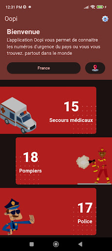 Oopi - emergency number Screen 2