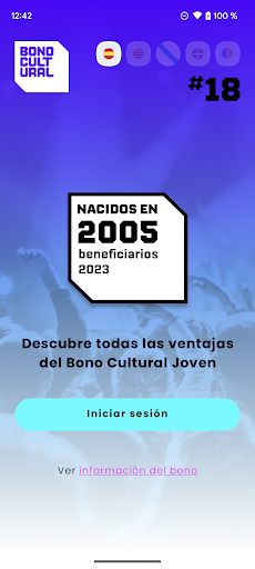 Android application Bono Cultural Joven 2023 screenshort