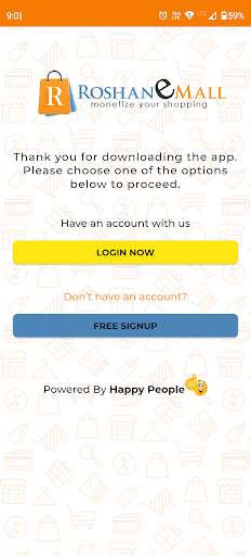 Android application RoshanEmall screenshort