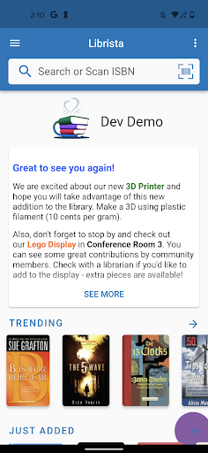 Android application Librista screenshort