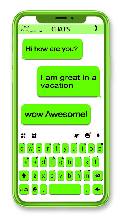 Neon Green Chat Keyboard Theme - 8.7.1_0614 - (Android)