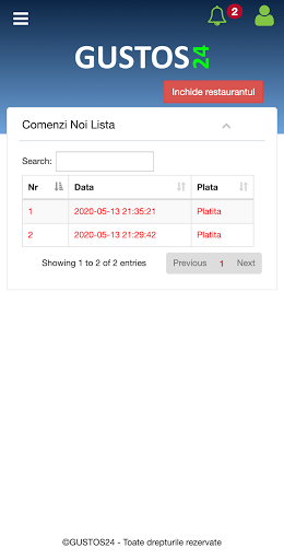 Gustos24 Vendor Screen 3