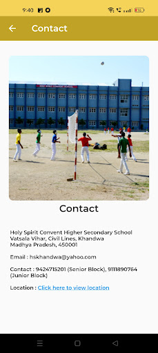 Android application Holy Spirit School Khandwa screenshort