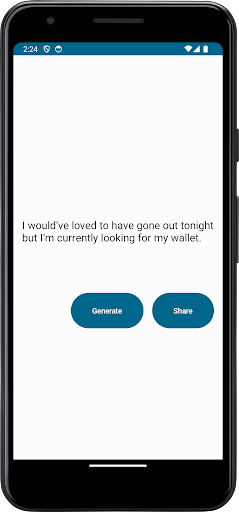 Android application Excuse Me screenshort