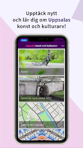 Android application Uppsala konst och kulturarv screenshort