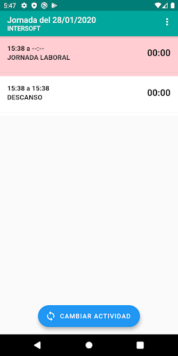 TactilWeb - Control Horario Screen 2