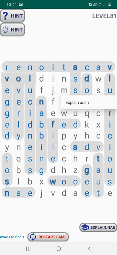 Android application Puzzle Words: Search, Hidden screenshort