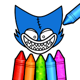 playtime huggy poppy coloring icon