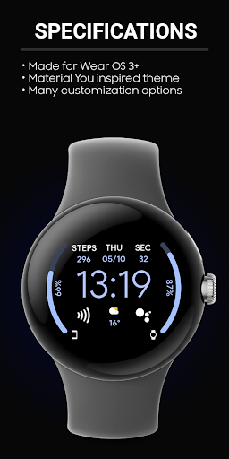 JHW Digital Info: Watch face screenshot 2