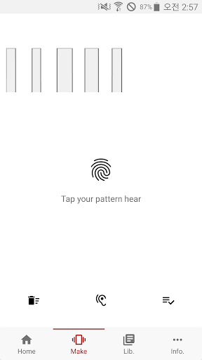 Make your own vibrations. Screen 2