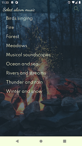 Nature sounds alarm clock Screen 3