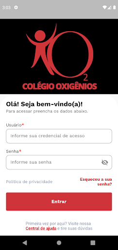 Android application O2 ACADEMIC screenshort