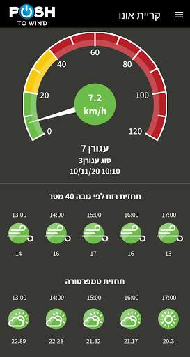Android application Push2Wind: wind gauge screenshort