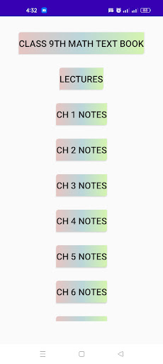 Android application 9th maths PTB key & text book screenshort