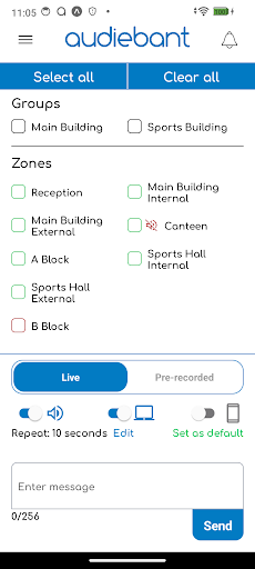 Audiebant Urgent Announcements