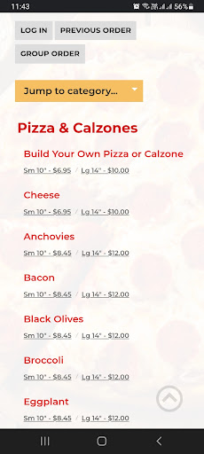 Christos Pizza Screen 3