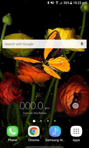 Yellow Butterfly Flowers LWP