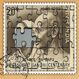 india postage stamps jigsaw puzzle game icon