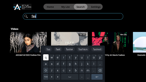 Android application Style Culture TV screenshort