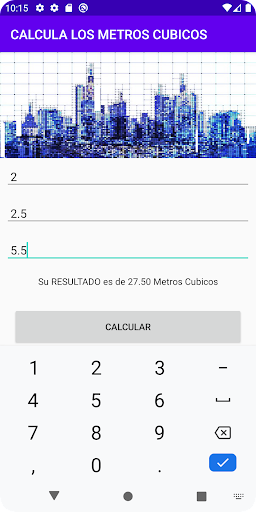 Calculadora de Metros Cúbicos Screen 2