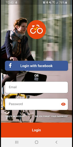 Android application biketowork screenshort