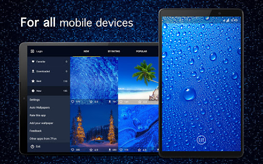 Screenshot of Blue Wallpapers PRO