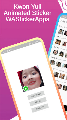 Android application Sticker Bergerak Kwon Yuli UwU screenshort