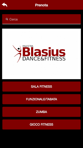 BLASIUS app Screen 2