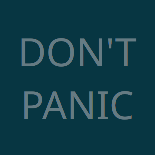 DONT PANIC logo