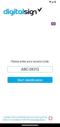 Android application IDCheck screenshort