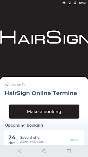 Android application HairSign Online Termine screenshort