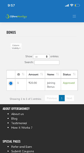 Offers Monkey Screen 2