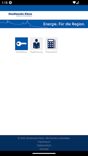 Android application Stadtwerke Kleve screenshort