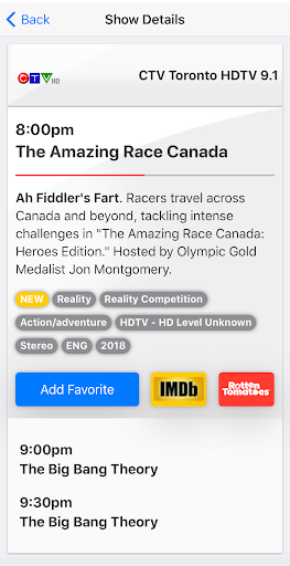 TV Listings Guide Canada Screen 2