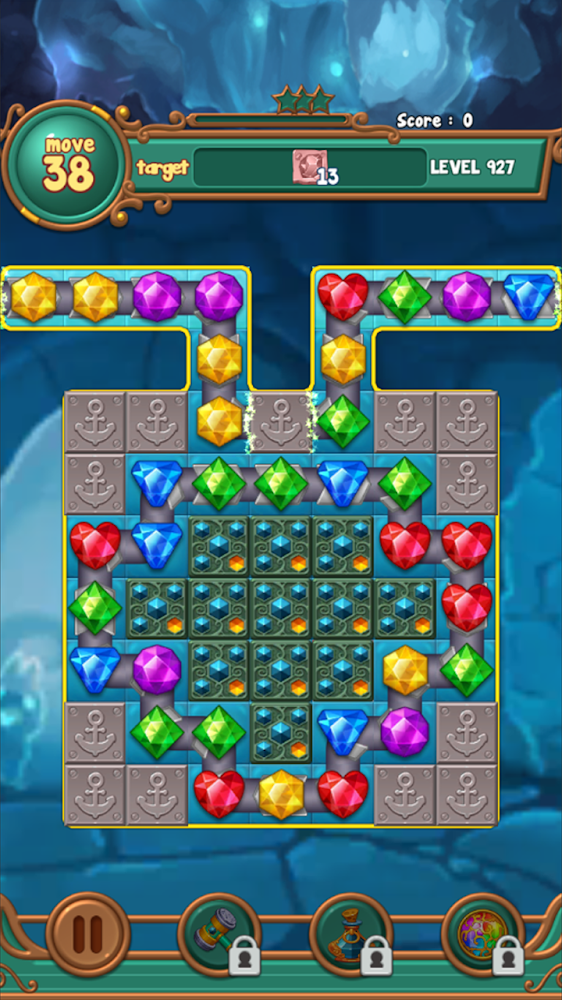 Jewels fantasy:  Easy and funny puzzle game (Free Shopping)