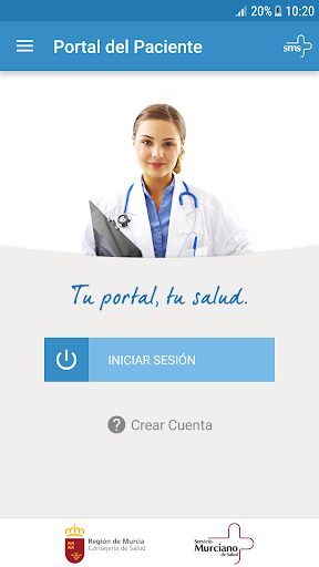 Android application Portal del Paciente screenshort