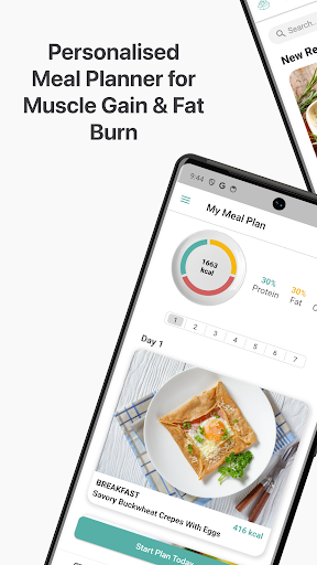 Screenshot of Calorie Carb & Protein Tracker