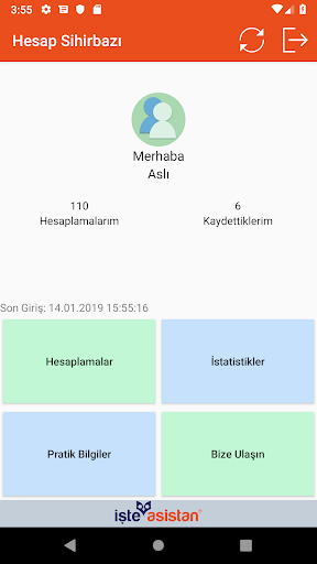 Android application Hesap Sihirbazı screenshort