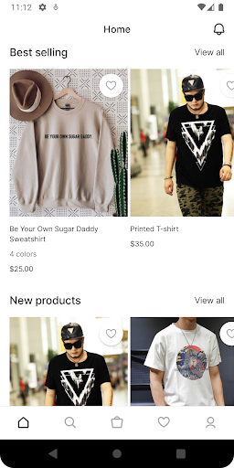 Android application RaveTee Boutique screenshort