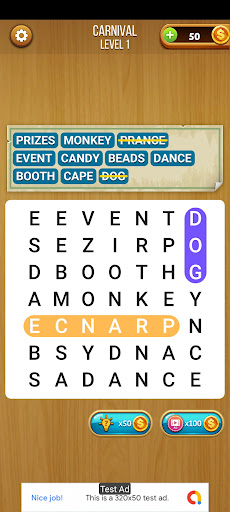 Android application Word Search Games screenshort