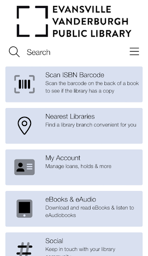 Android application EVPLibrary screenshort