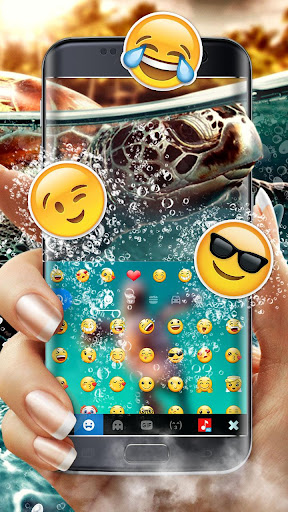 Turtle Blue Sea Keyboard Theme Screen 3