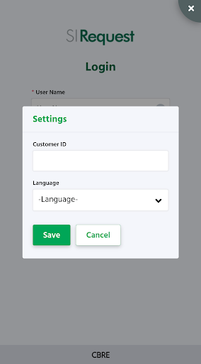 Android application SIRequest screenshort