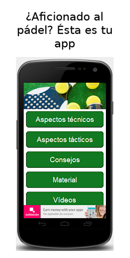 Android application Padel Classes screenshort