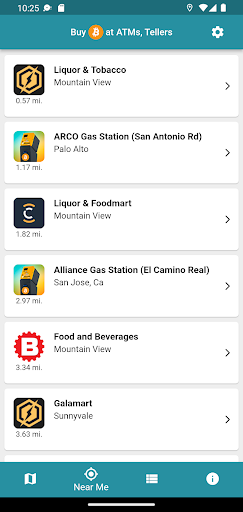 Screenshot of Bitcoin ATM Map – CoinATMRadar