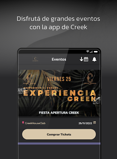 Android application Creek screenshort