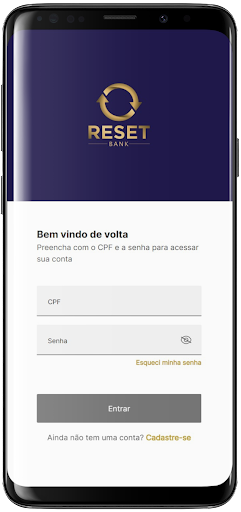 Android application Reset Bank screenshort