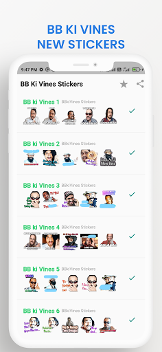 Android application BB Ki Vines Stickers screenshort