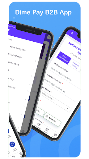 Dimepay Neo Bank - AEPS, UPIQR Screen 2