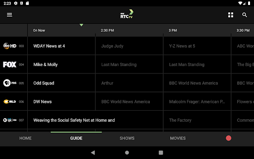 Screenshot of My RTC TV